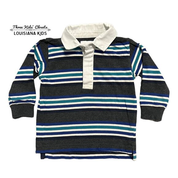 Kitestrings 24m Striped Long Sleeved Polo Shirt - Picture 1 of 4